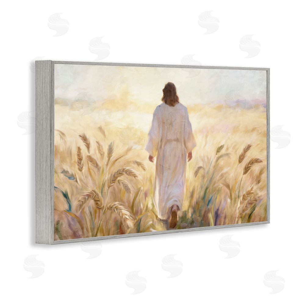 Kim Allen In His Steps Walking Faithfully Gray Framed Giclee Wall Art