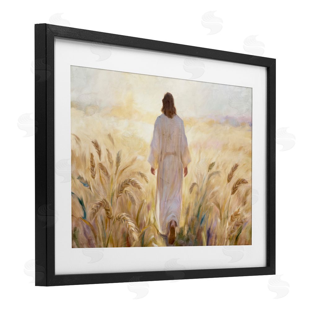 Kim Allen In His Steps Walking Faithfully Black Framed Print Under Glass Wall Art