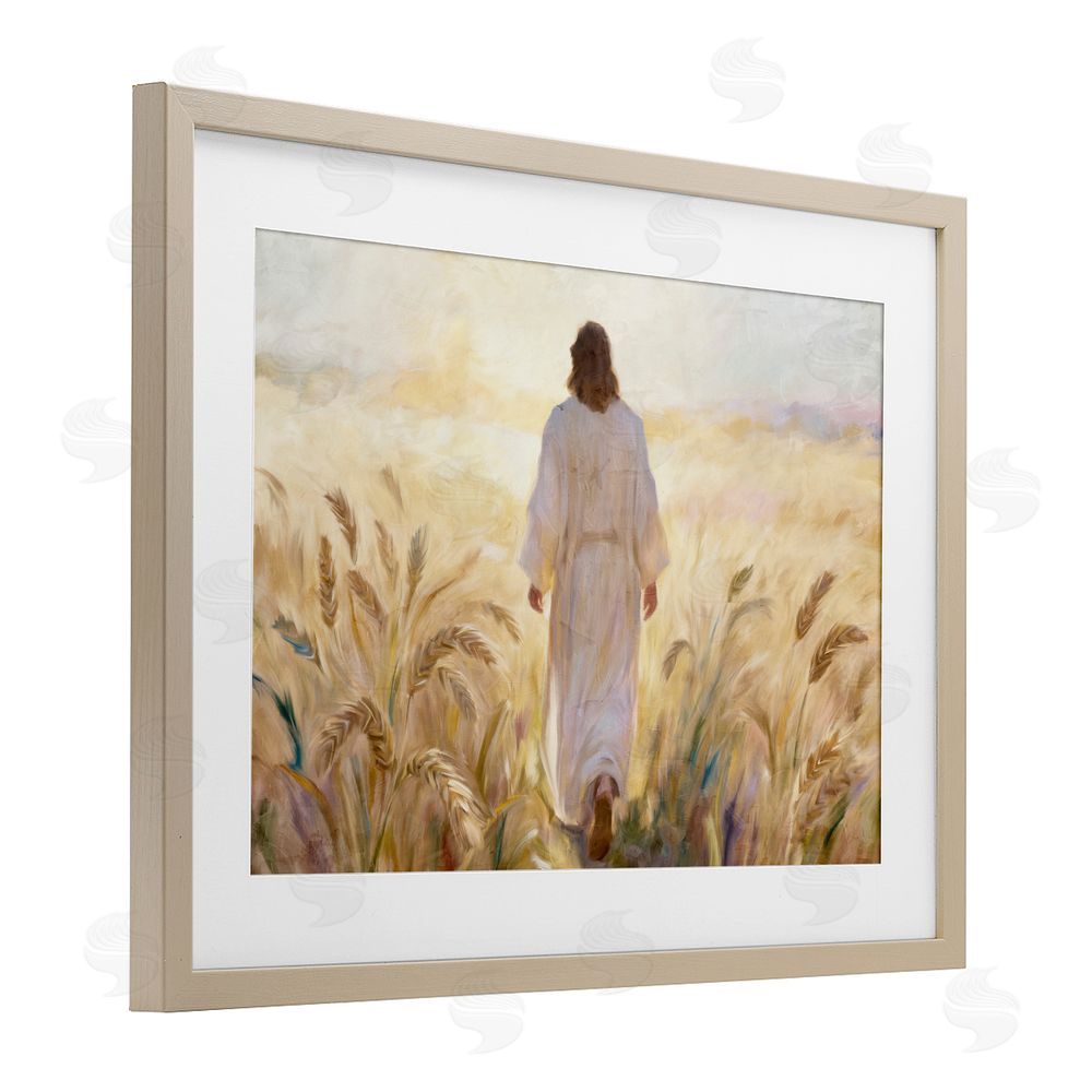 Kim Allen In His Steps Walking Faithfully Brown Framed Print Under Glass Wall Art