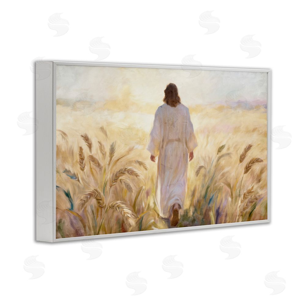 Kim Allen In His Steps Walking Faithfully White Framed Giclee Wall Art