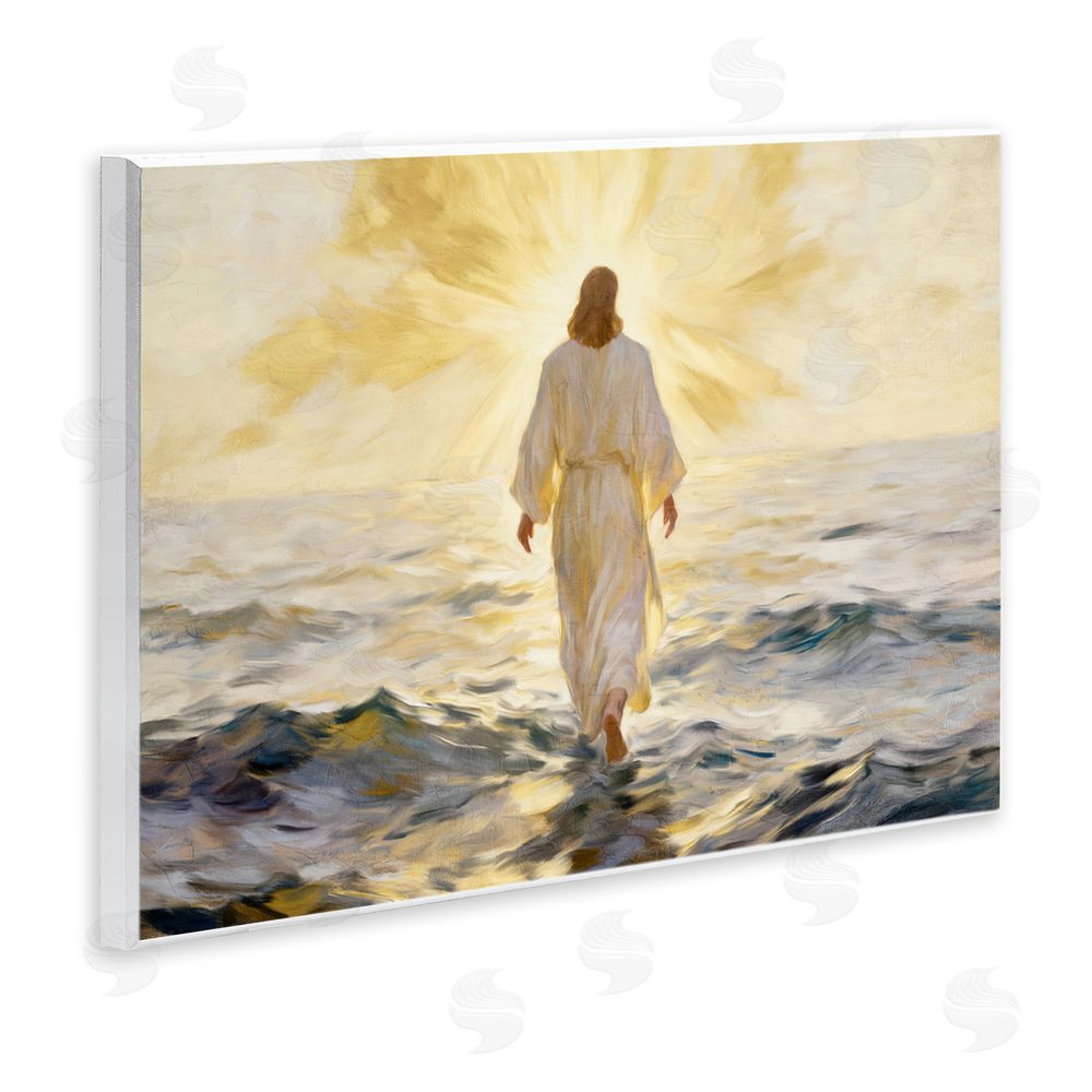Kim Allen Golden Walk Spiritual Figure Wall Plaque Home Decor Art Print