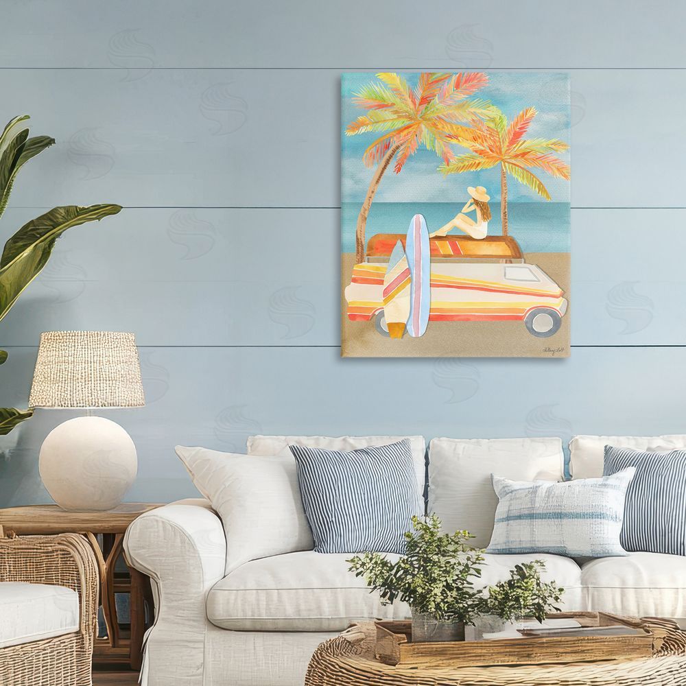 Hillary Holt California Road Trip Stretched Canvas Wall Art Print in Room