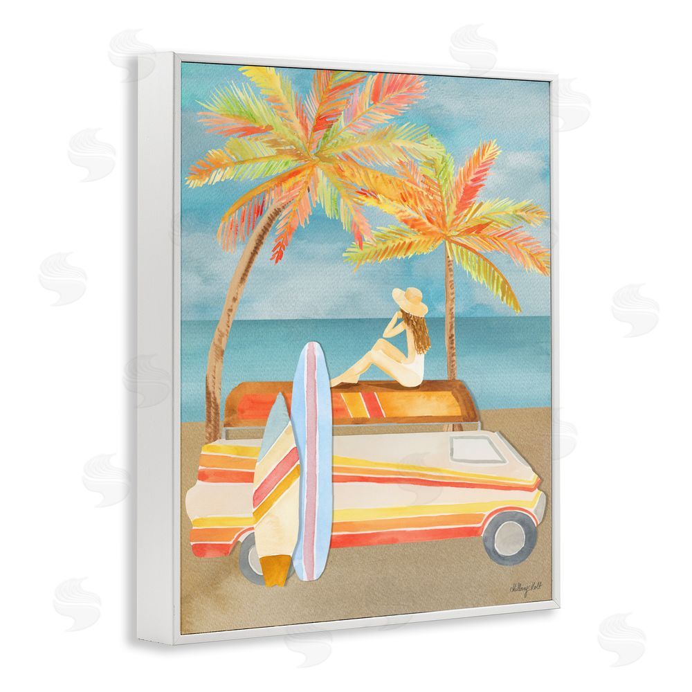 Hillary Holt California Road Trip White Framed Giclee Wall Art Print