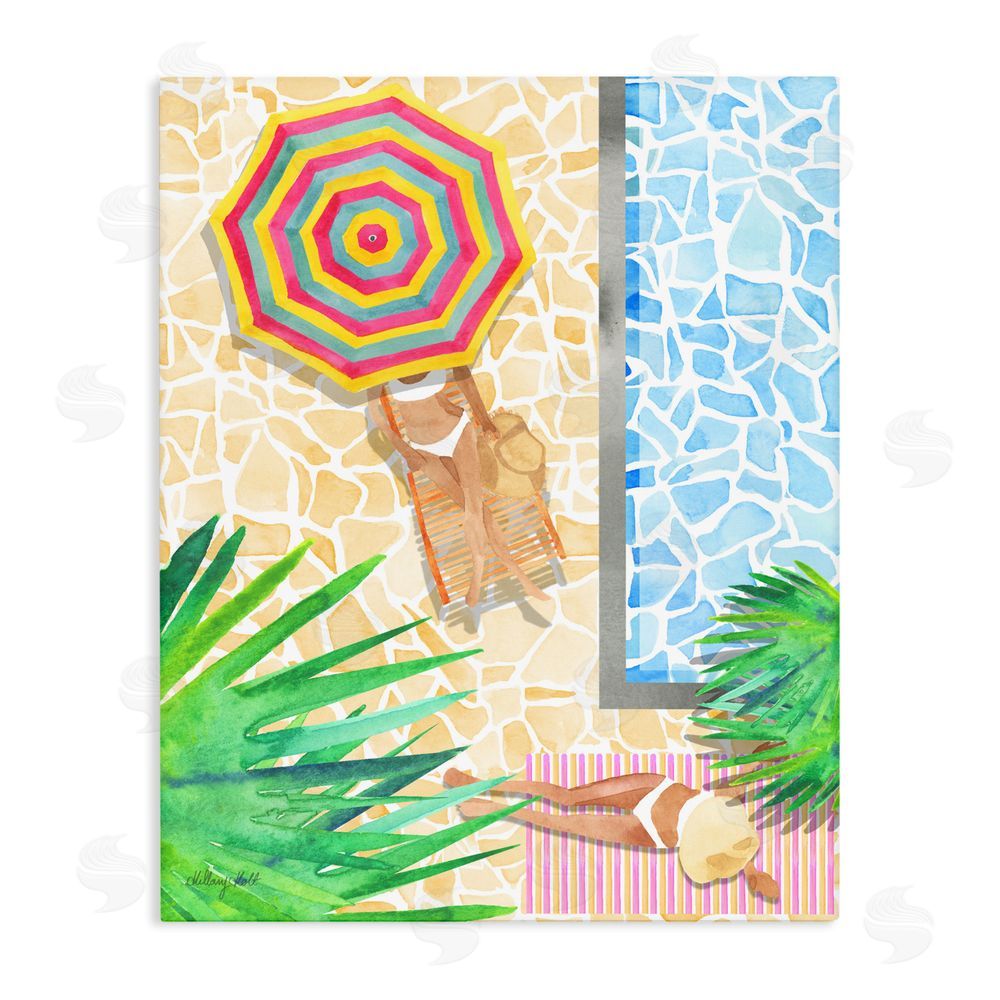 Hillary Holt Poolside Chill Duo Stretched Canvas Wall Art