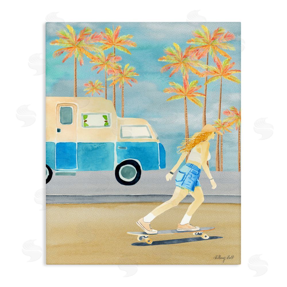 Hillary Holt Santa Monica Road Trip Stretched Canvas Wall Art Print