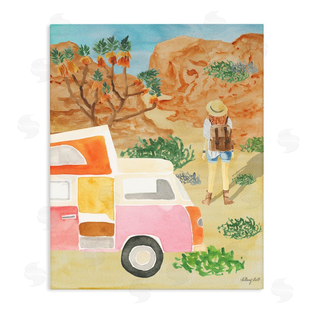 Hillary Holt Mojave Desert Road Trip Stretched Canvas Wall Art