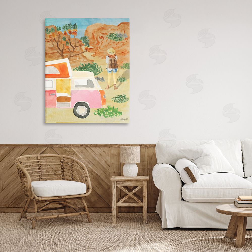 Hillary Holt Mojave Desert Road Trip Stretched Canvas Wall Art in Room