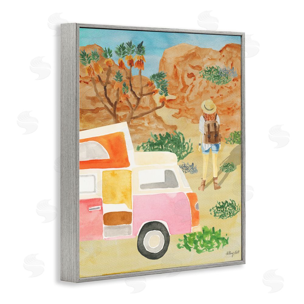 Hillary Holt Mojave Desert Road Trip Gray Framed Giclee Wall Art