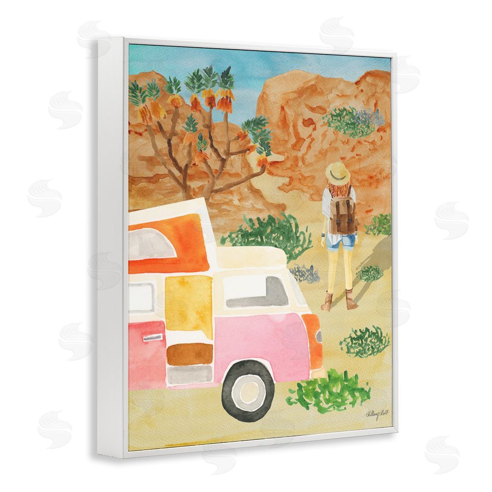 Hillary Holt Mojave Desert Road Trip White Framed Giclee Wall Art