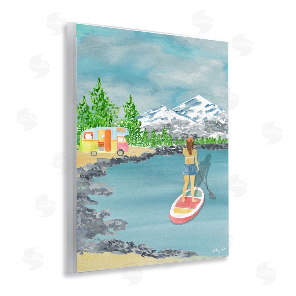 Hillary Holt Lake Tahoe Paddle Boarding Wall Plaque Home Decor Art Print