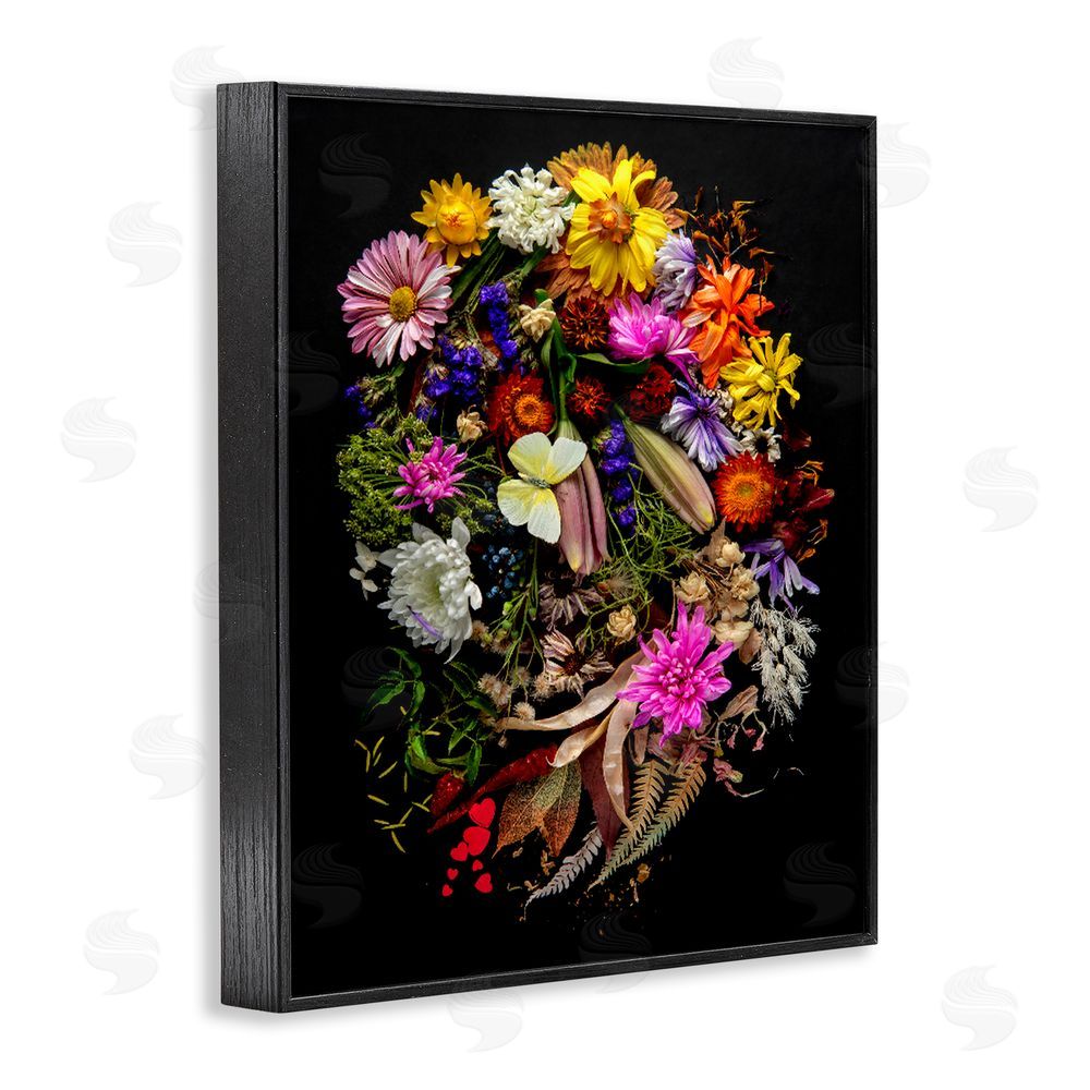 Carl Kravats November Flower Arrangement Black Framed Giclee Wall Art