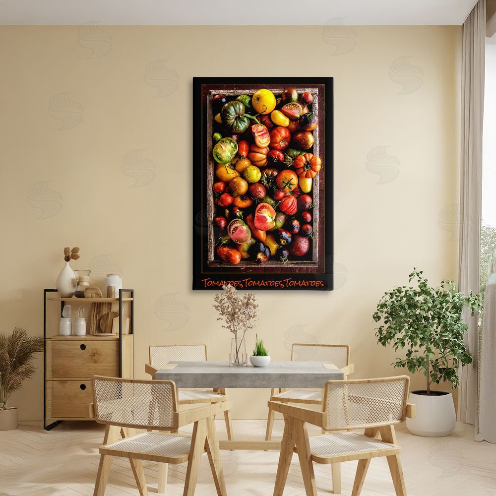 Carl Kravats Ripe & Bountiful Tomato Harvest Stretched Canvas Wall Art in Room