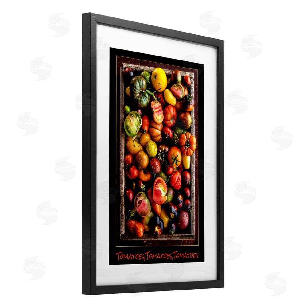 Carl Kravats Ripe & Bountiful Tomato Harvest Black Framed Print Under Glass Wall Art