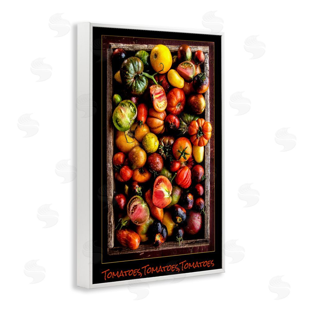Carl Kravats Ripe & Bountiful Tomato Harvest White Framed Giclee Wall Art