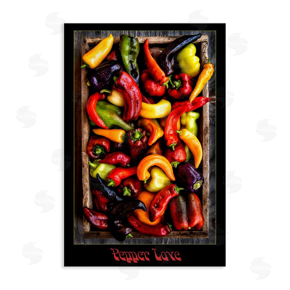 Carl Kravats Pepper Love Vibrant Vegetables Stretched Canvas Wall Art