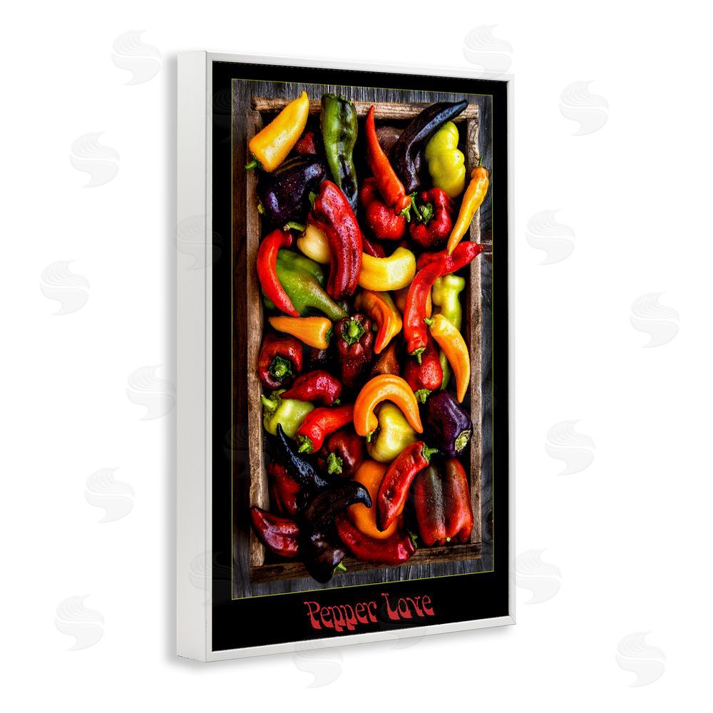 Carl Kravats Pepper Love Vibrant Vegetables White Framed Giclee Wall Art