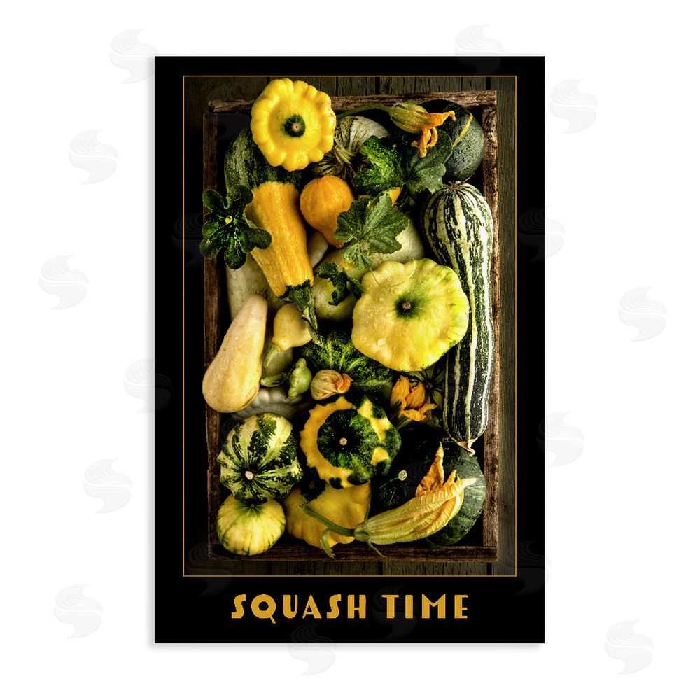 Carl Kravats Squash Time Vibrant Vegetables Stretched Canvas Wall Art Print