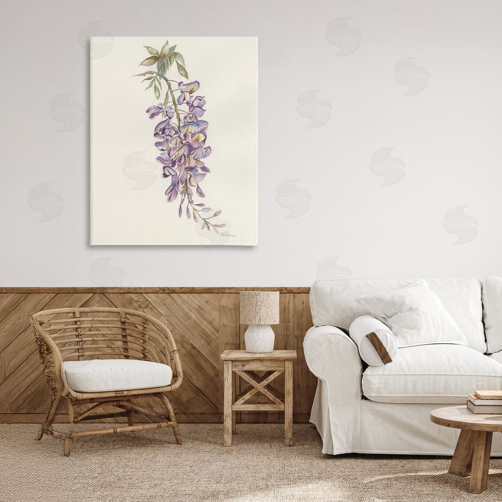 Cady Driver Delicate Hyacinths Study Stretched Canvas Wall Art in Room