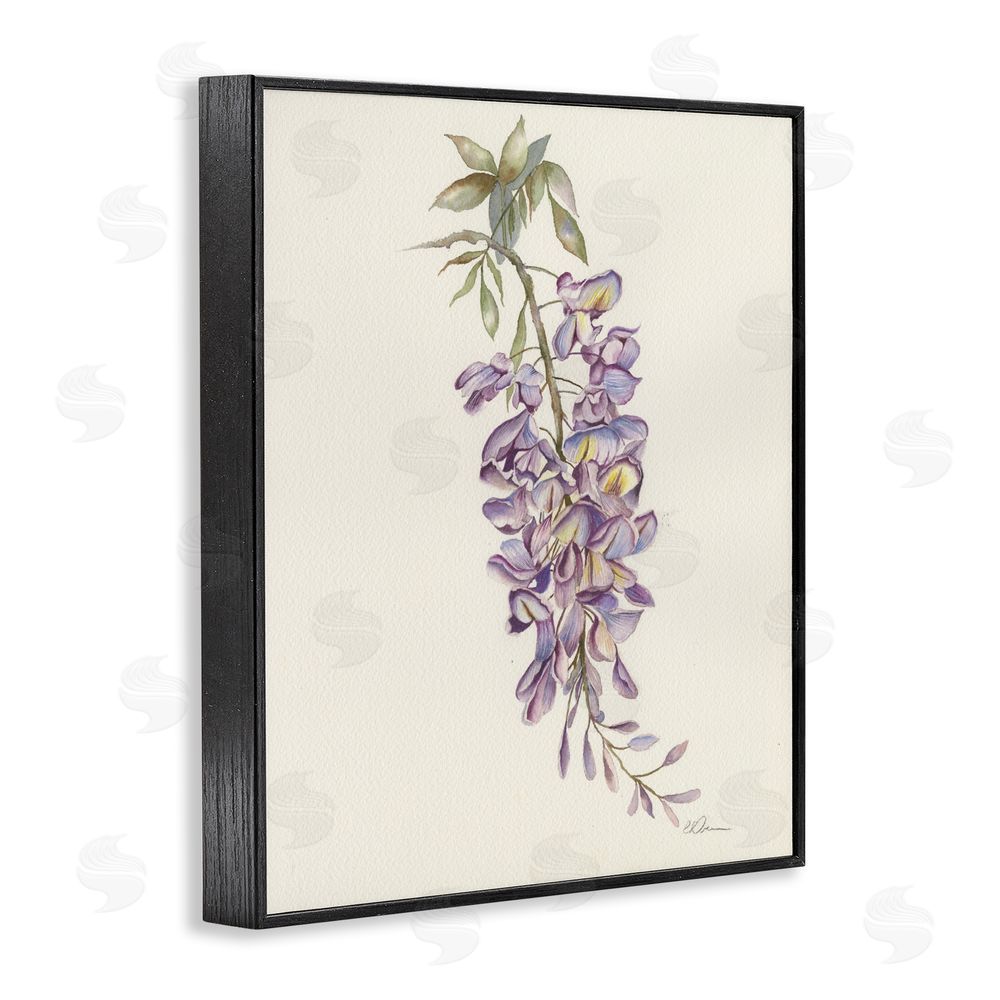 Cady Driver Delicate Hyacinths Study Black Framed Giclee Wall Art Print