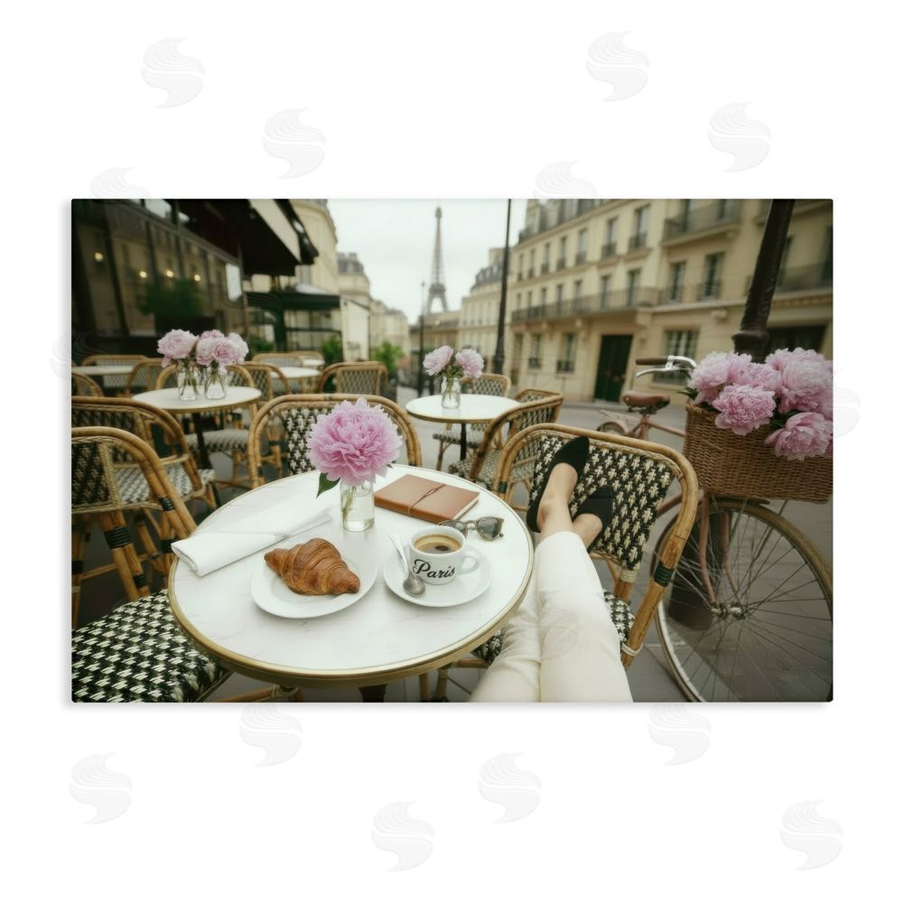 A Barefoot Stylist Brunch On Paris Time Stretched Canvas Wall Art Print