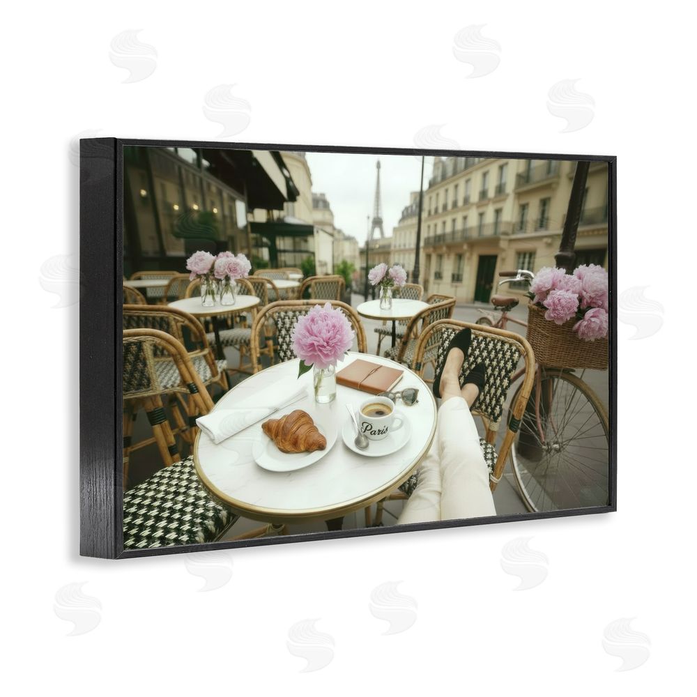 A Barefoot Stylist Brunch On Paris Time Black Framed Giclee Wall Art Print