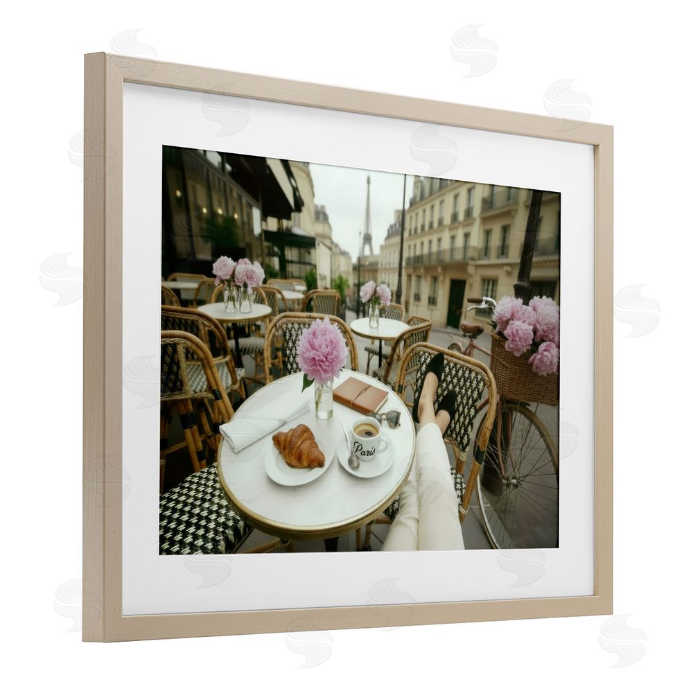 A Barefoot Stylist Brunch On Paris Time Brown Framed Print Under Glass Wall Art