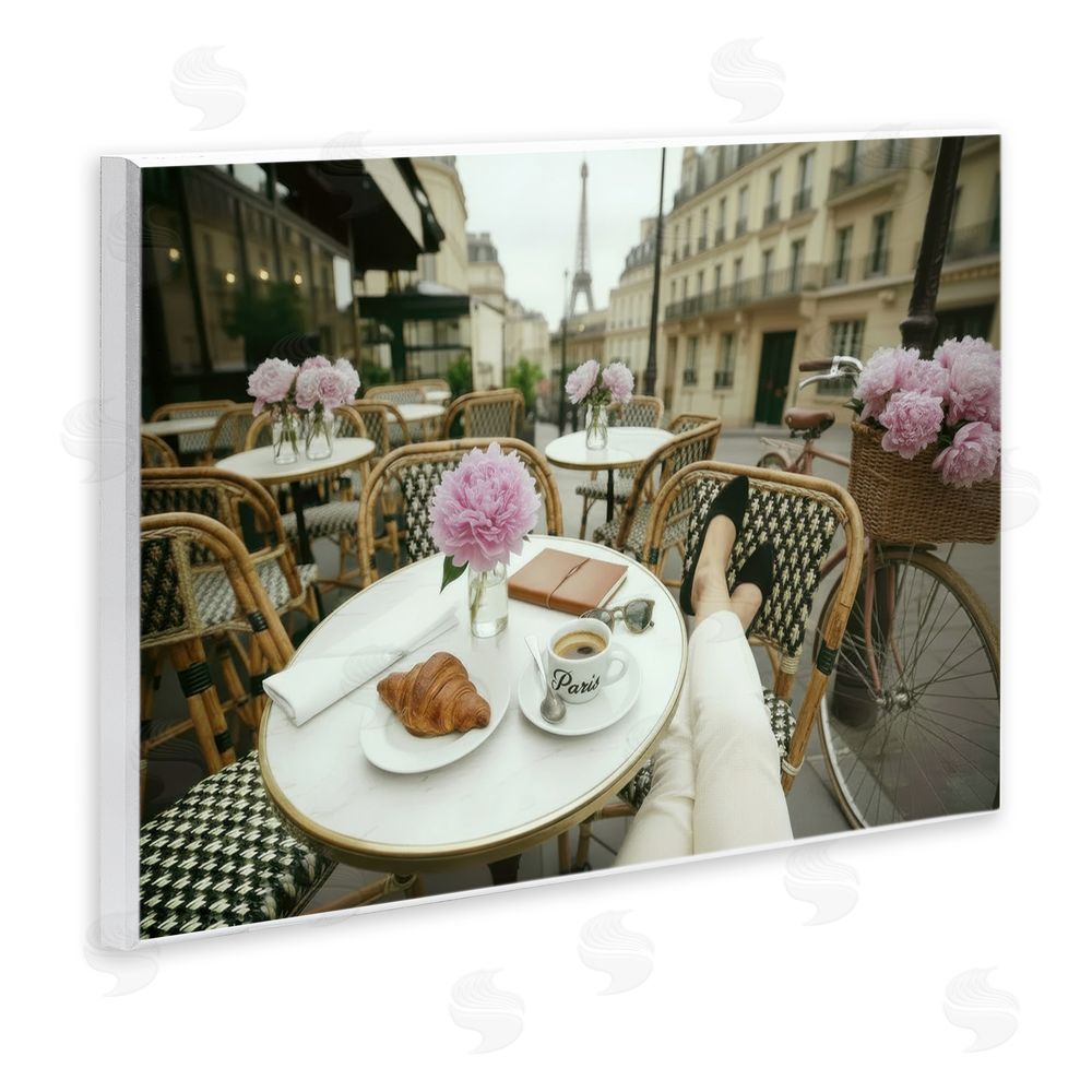A Barefoot Stylist Brunch On Paris Time Wooden Wall Plaque Art Print