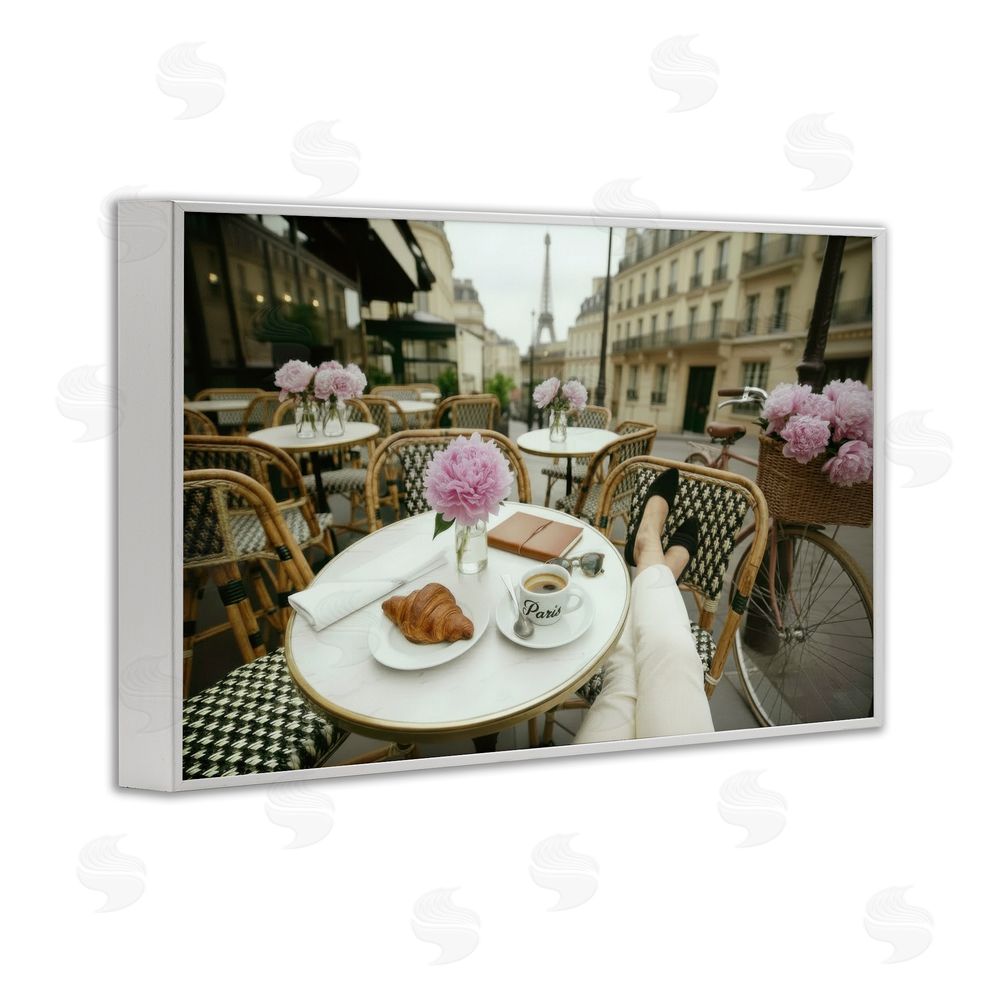 A Barefoot Stylist Brunch On Paris Time White Framed Giclee Wall Art Print