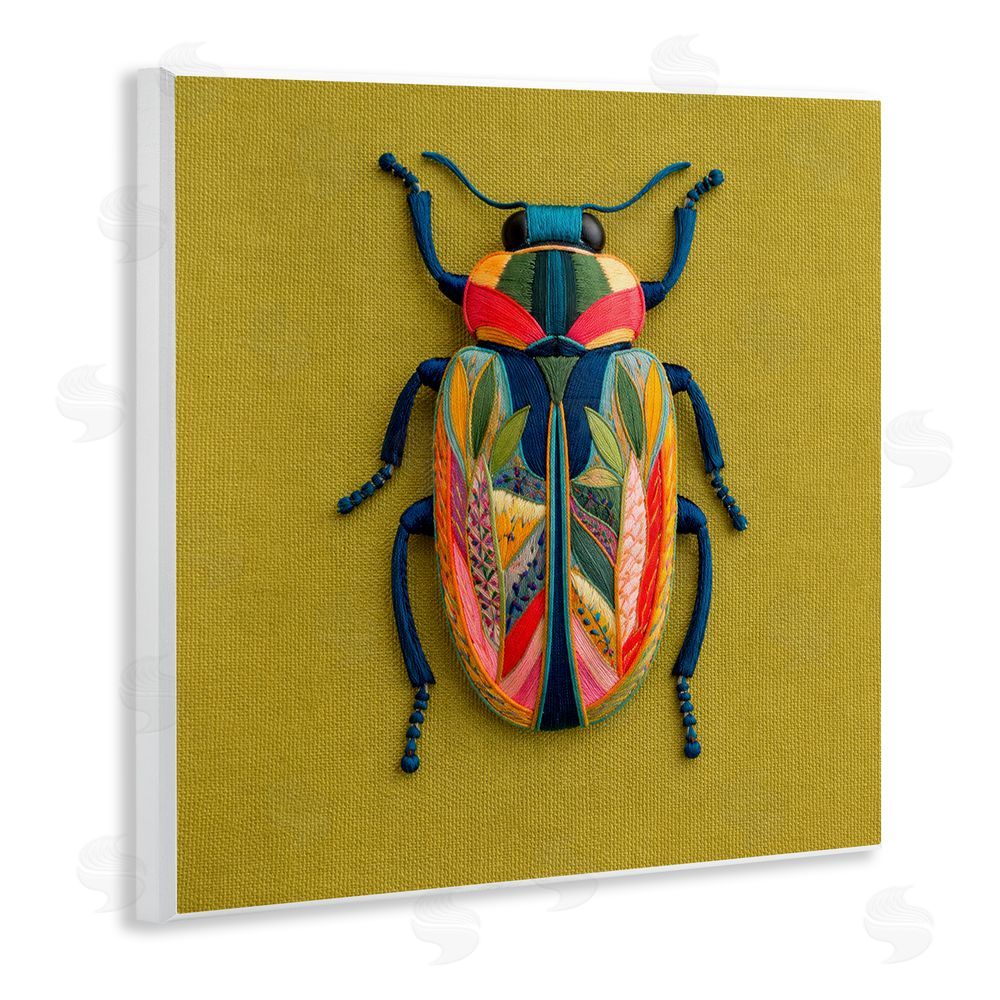 A Barefoot Stylist Beautiful Leaf Patterned Bug Wings Wooden Wall Plaque Art Print