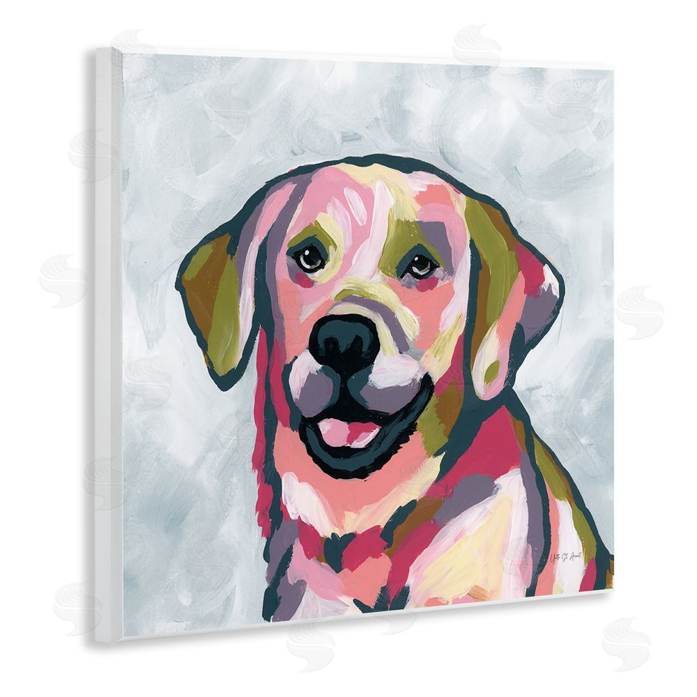 Yvette St. Amant Abstract Labrador Portrait Wooden Wall Plaque Art Print