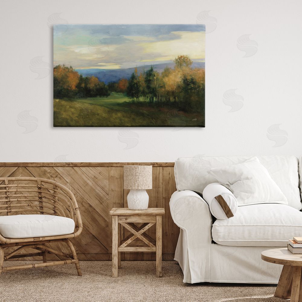 Julia Purinton October Meadow Countryside Stretched Canvas Wall Art in Room
