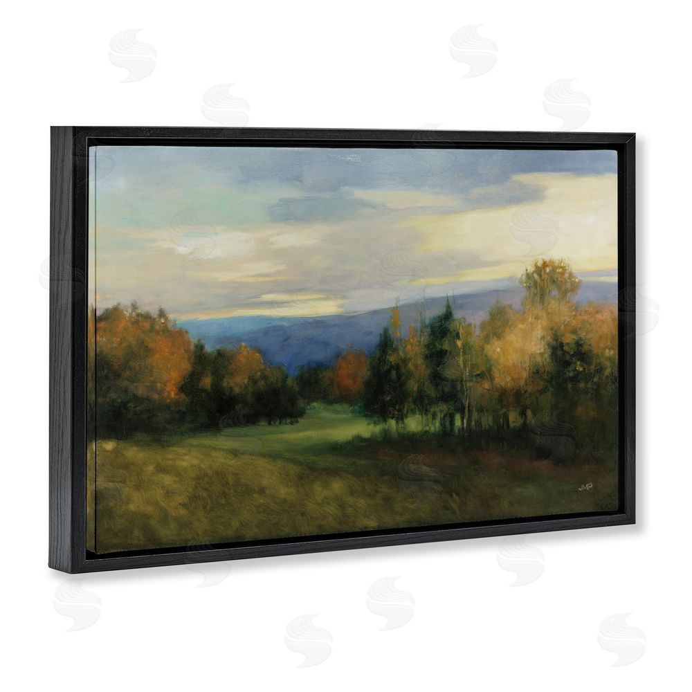 Julia Purinton October Meadow Countryside Black Floating Framed Canvas Wall Art