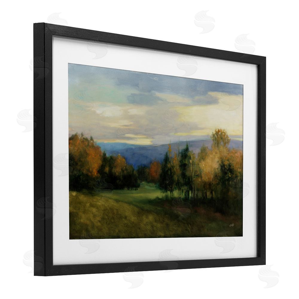 Julia Purinton October Meadow Countryside Black Framed Print Under Glass Wall Art