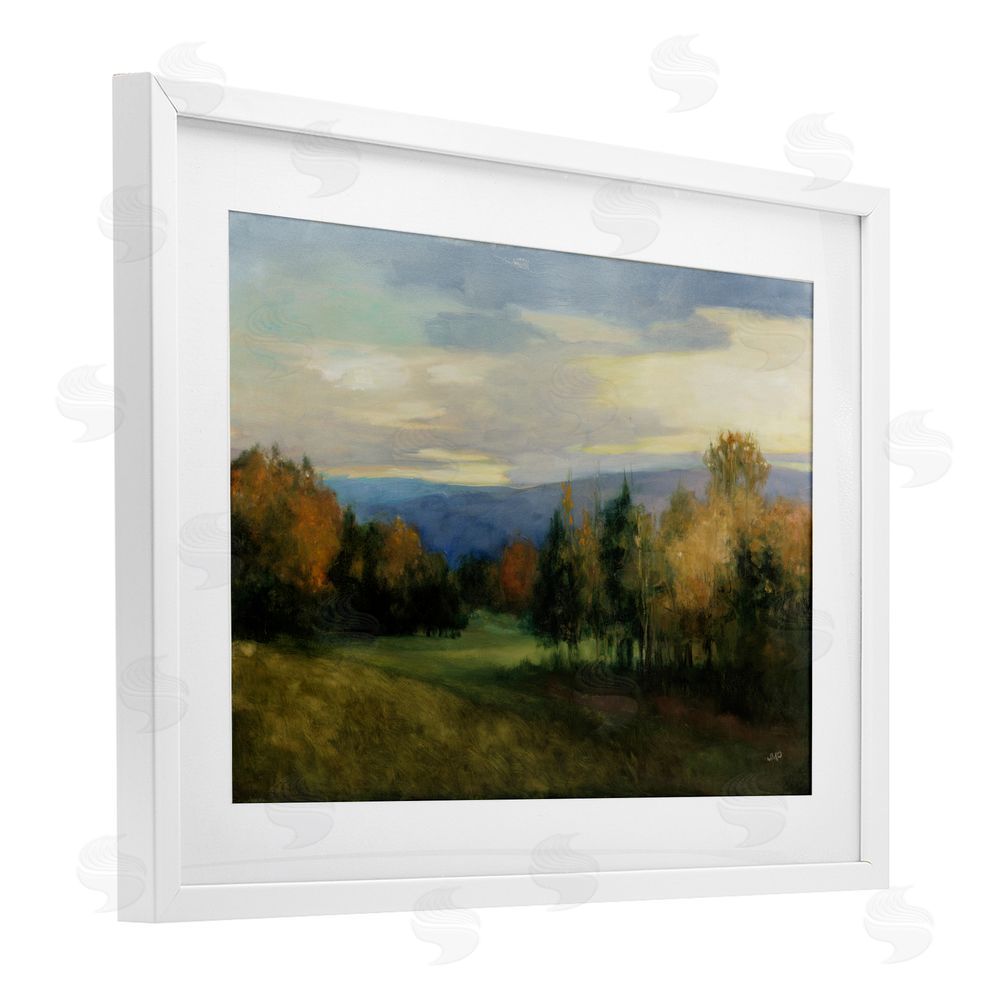 Julia Purinton October Meadow Countryside White Framed Print Under Glass Wall Art