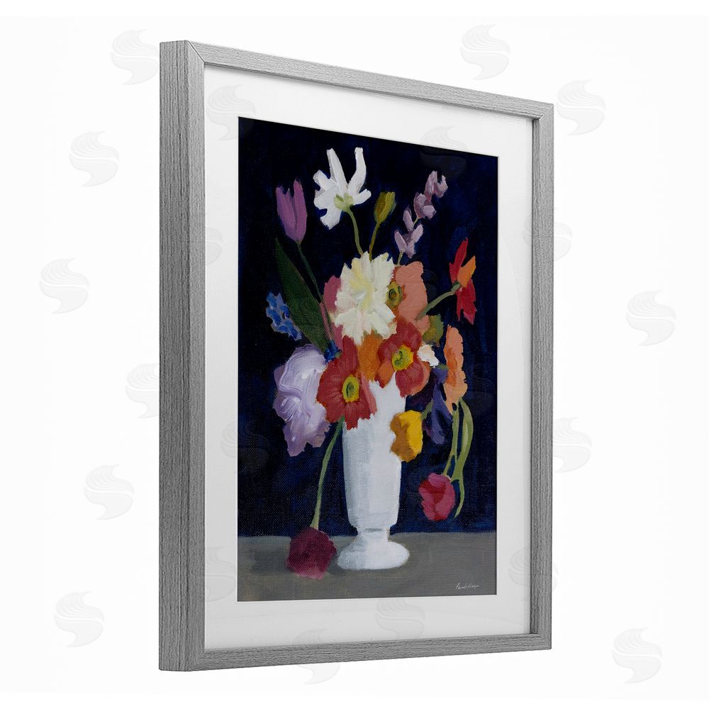 Pamela Munger Bountiful Collection of Florals Gray Framed Print Under Glass Wall Art