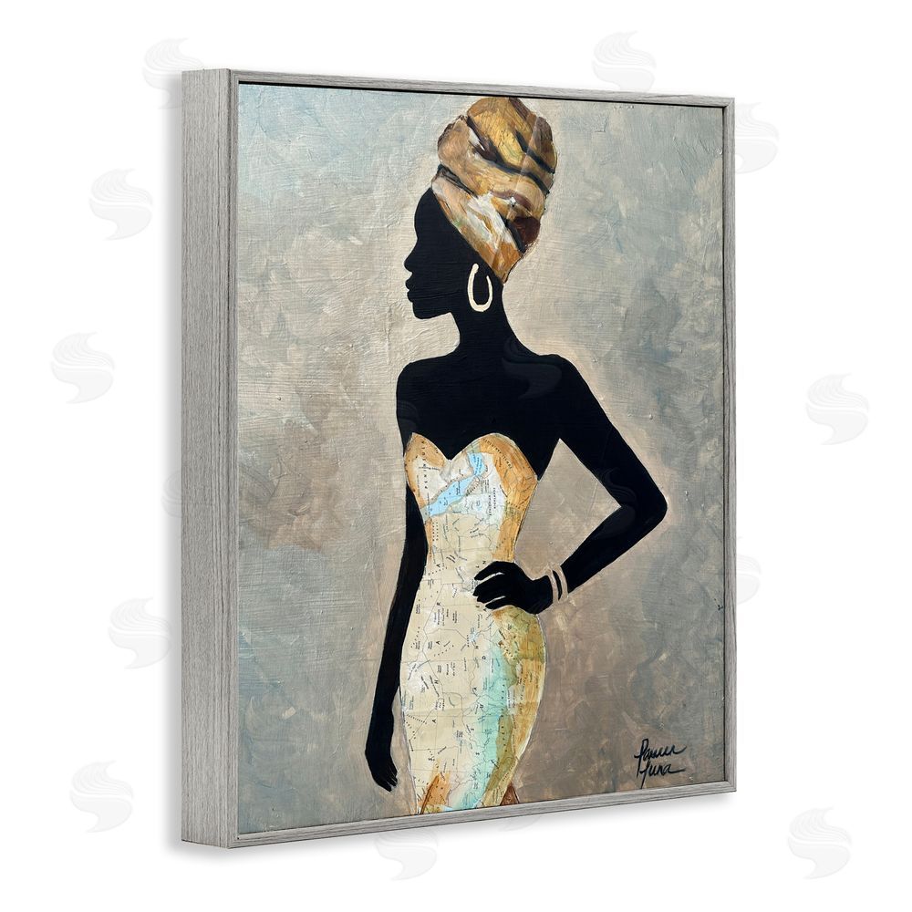 Lauren Luna Motherland Muse Fashion Portrait Gray Framed Giclee Wall Art