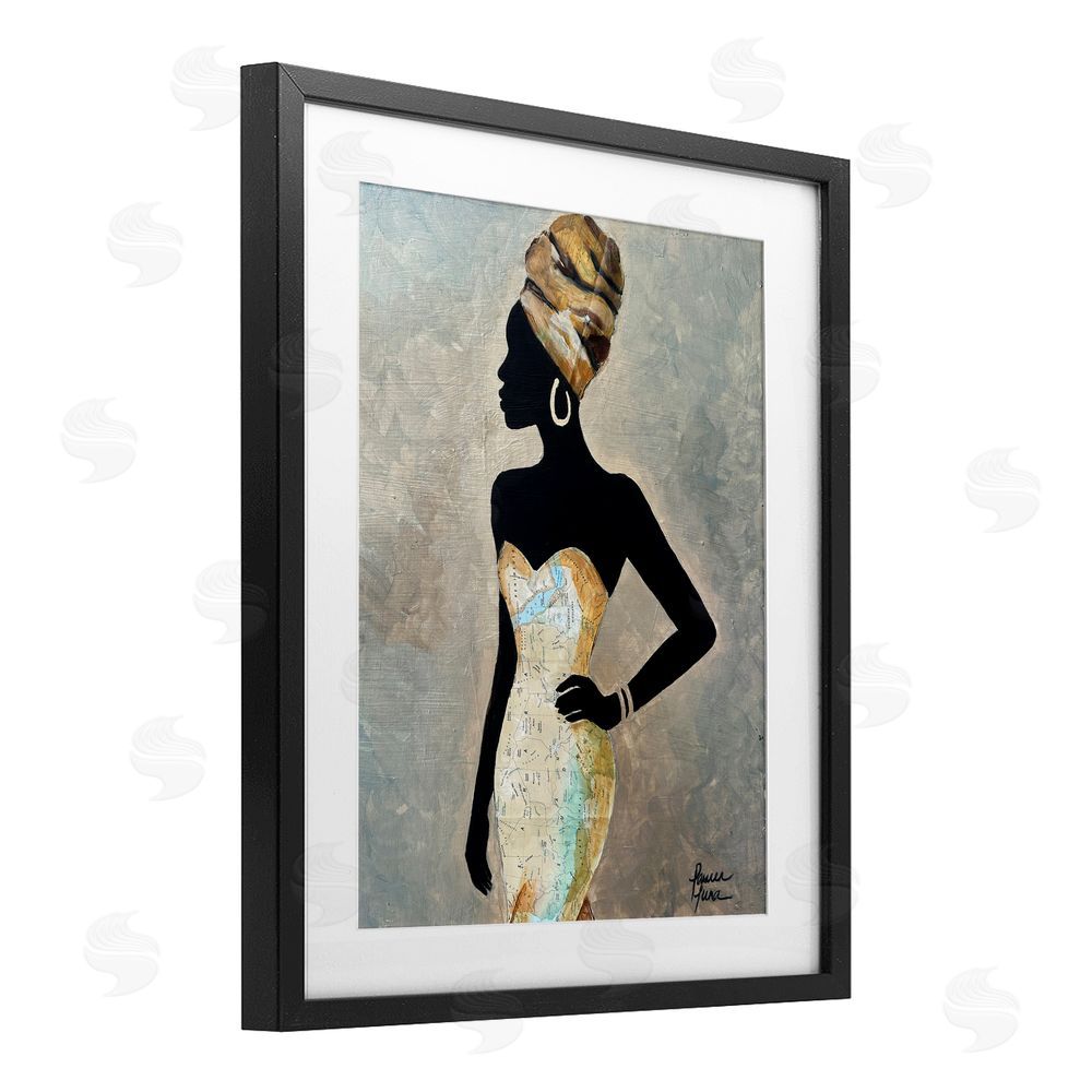 Lauren Luna Motherland Muse Fashion Portrait Black Framed Print Under Glass Wall Art