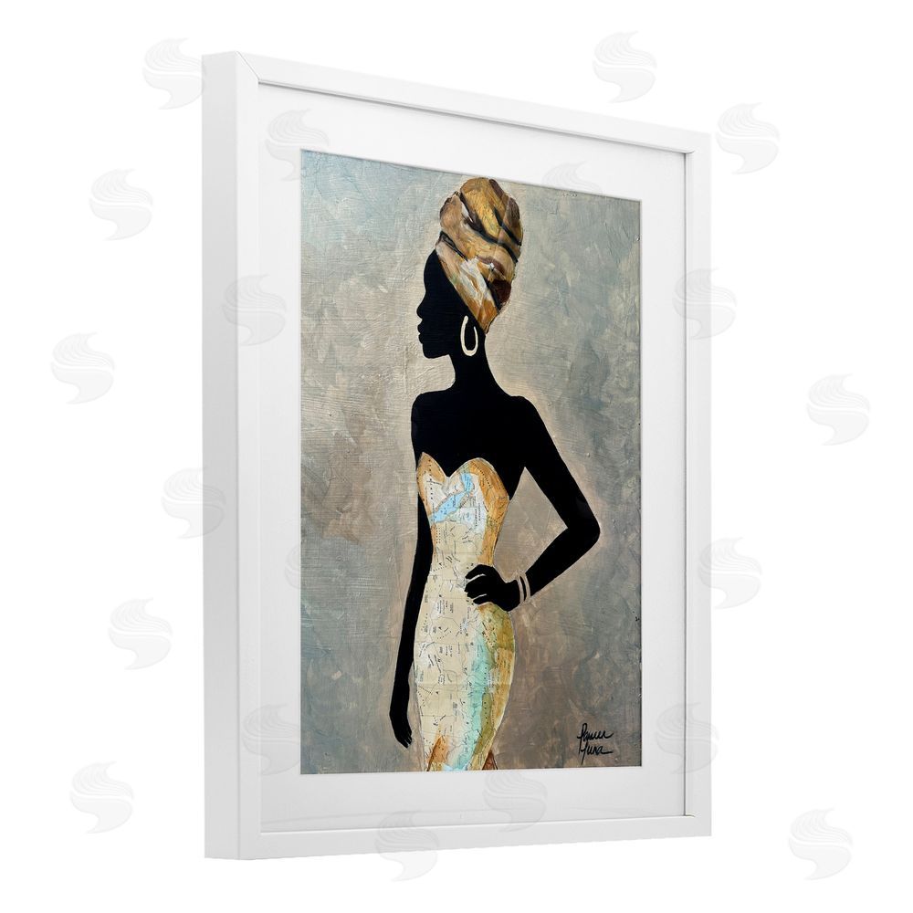 Lauren Luna Motherland Muse Fashion Portrait White Framed Print Under Glass Wall Art