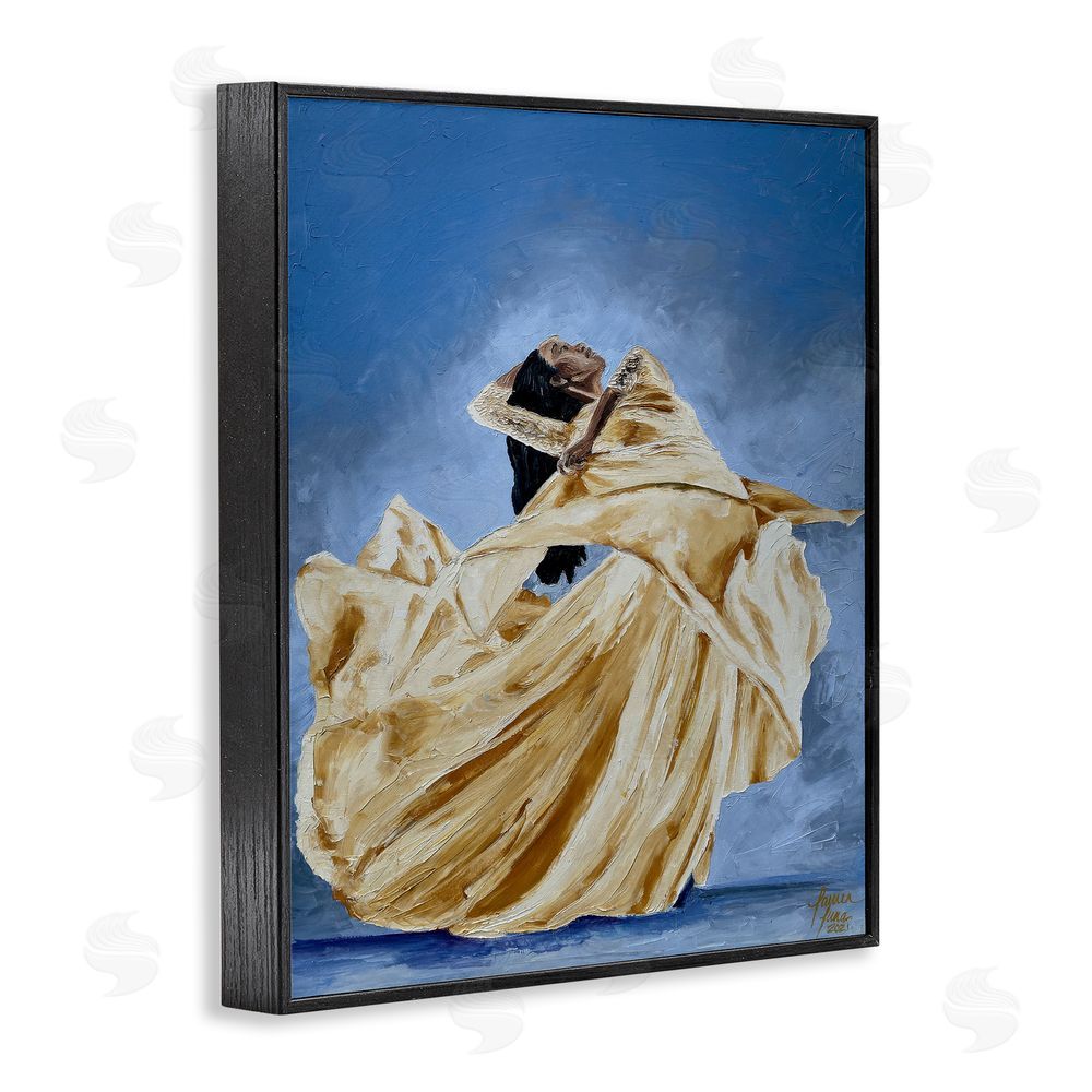 Lauren Luna Expressive Elegant Dancer Black Framed Giclee Wall Art
