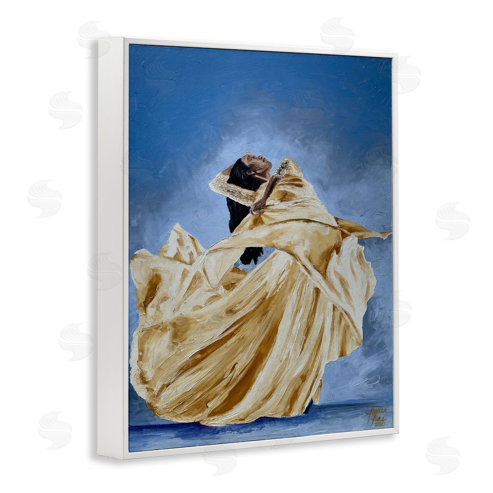 Lauren Luna Expressive Elegant Dancer White Framed Giclee Wall Art