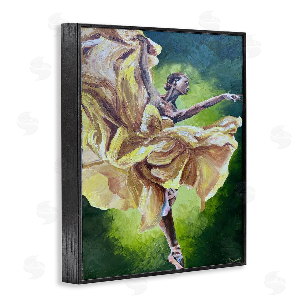 Lauren Luna Primavera Ballet Dancer Black Framed Giclee Wall Art