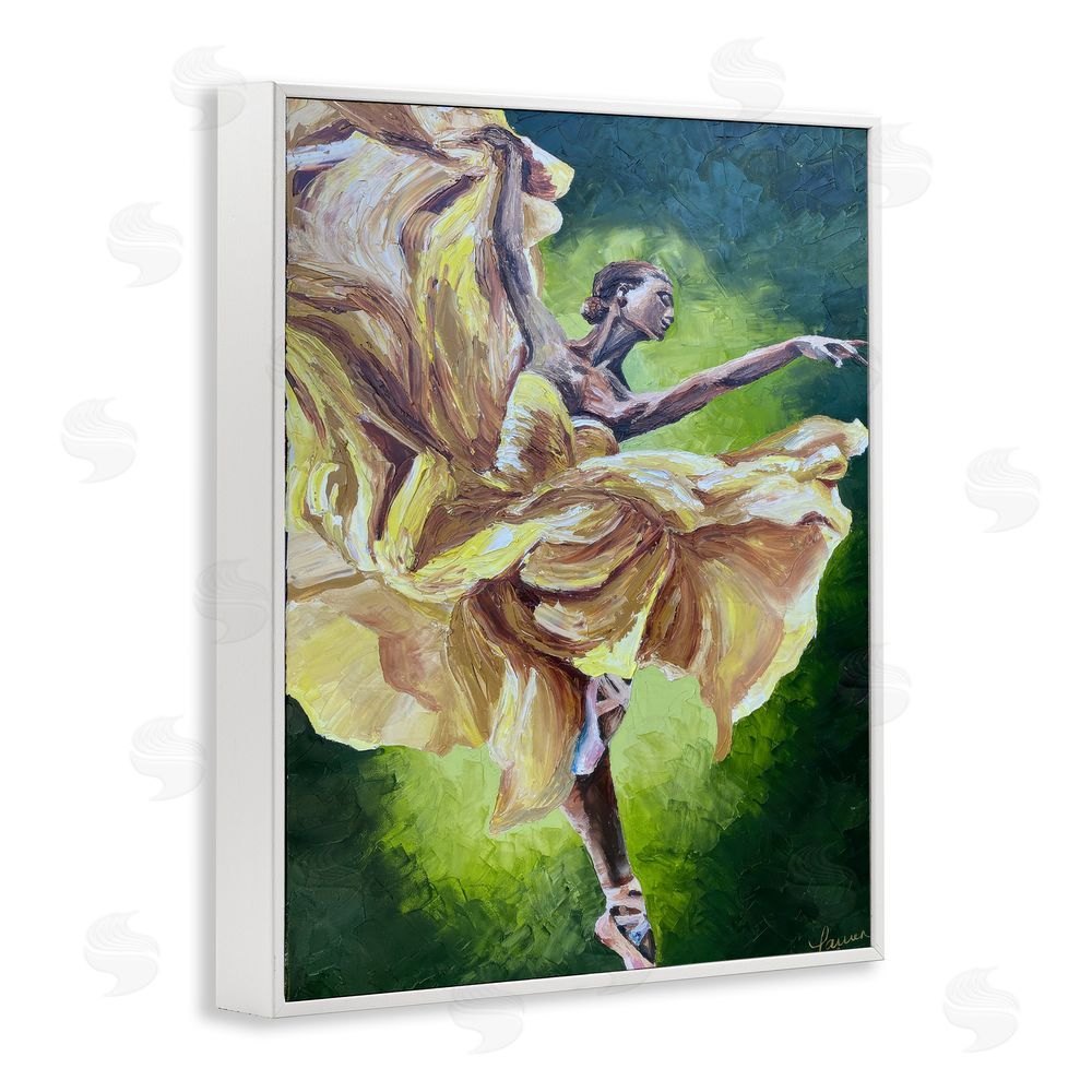 Lauren Luna Primavera Ballet Dancer White Framed Giclee Wall Art