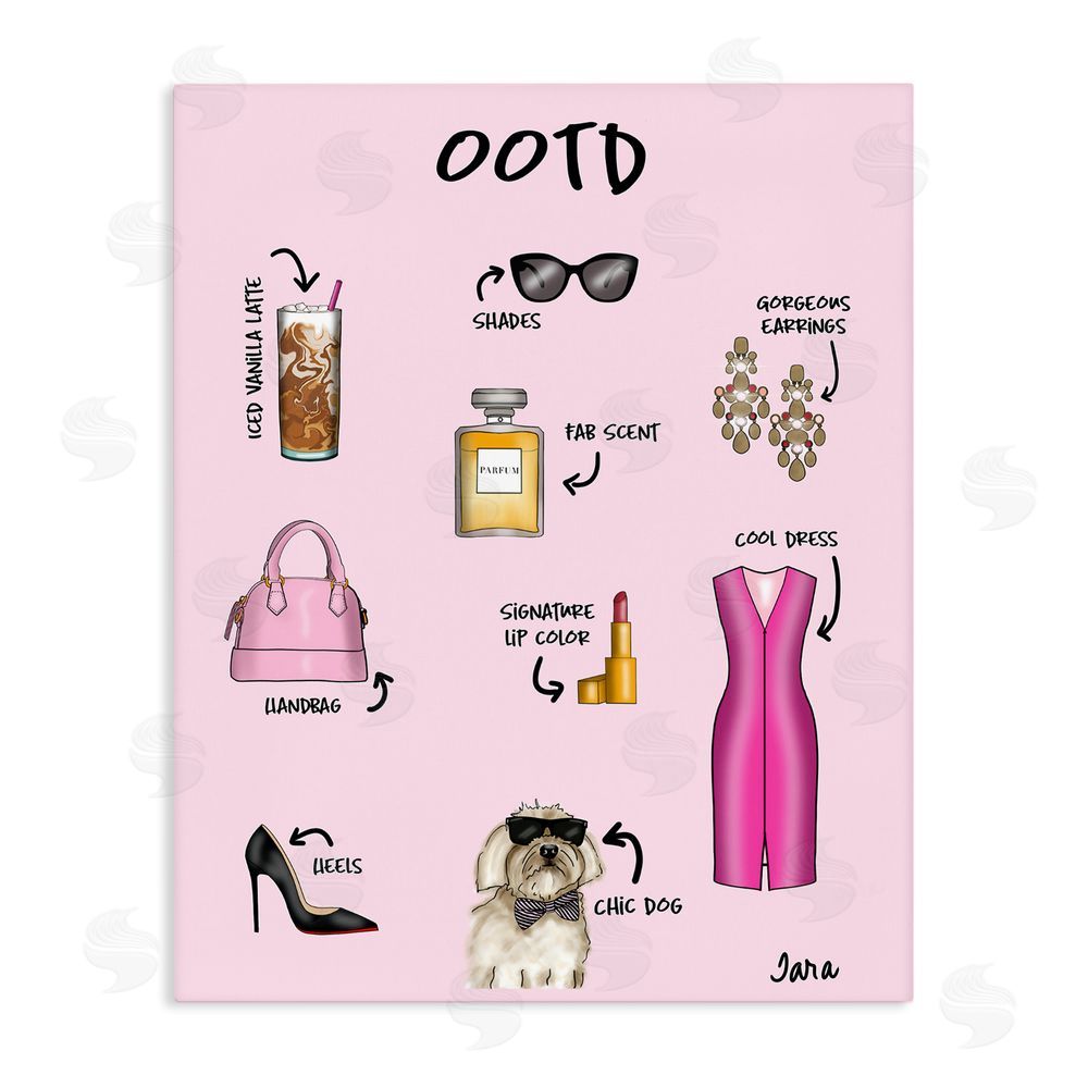 Tara Boone Feminine Glam Outfit of the Day Stretched Canvas Wall Art
