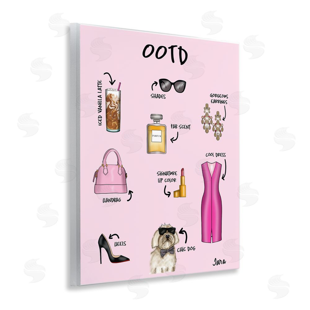 Tara Boone Feminine Glam Outfit of the Day Wall Plaque Home Decor Art Print