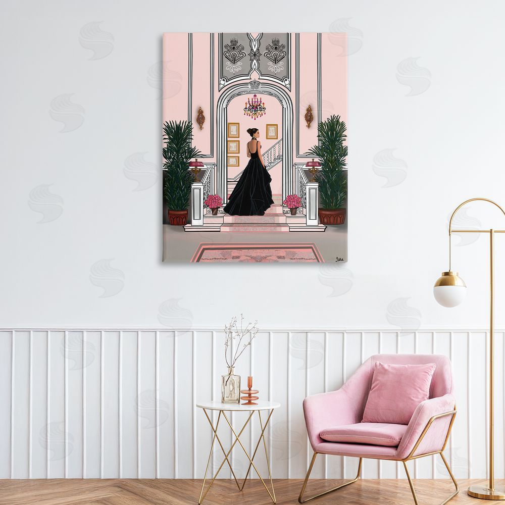 Tara Boone Mansion Girl in Gown Stretched Canvas Wall Art in Room