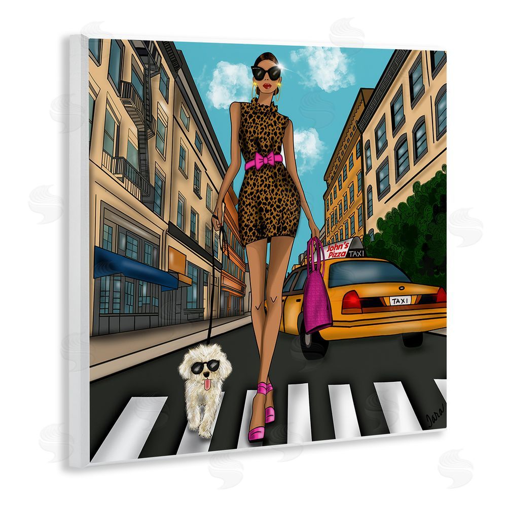 Tara Boone Fashion Girl in Big City Wall Plaque Home Decor Art Print