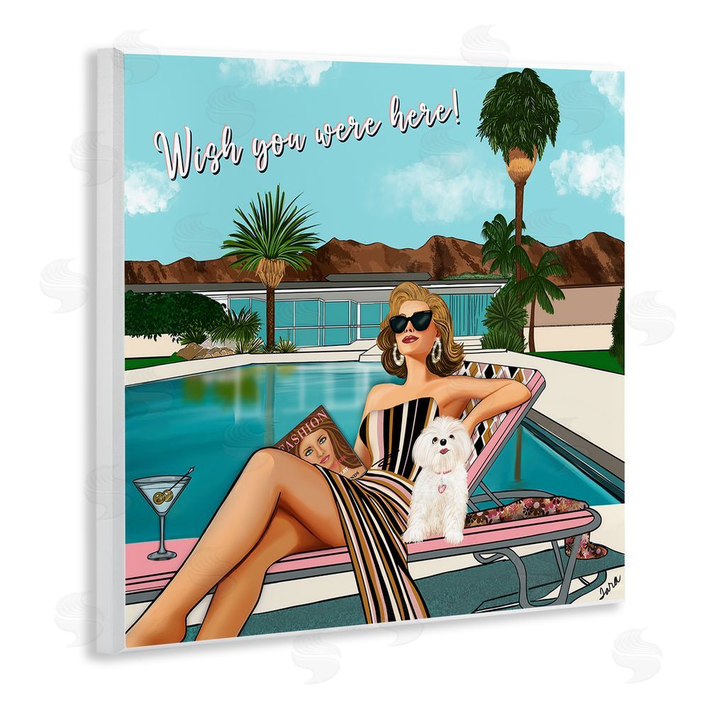 Tara Boone Wish You Were Here Palm Springs Wall Plaque Printed Art