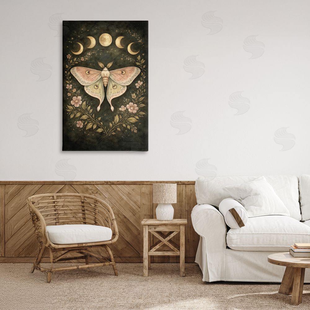 Tom Crehan Celestial Moth with Lunar Phases