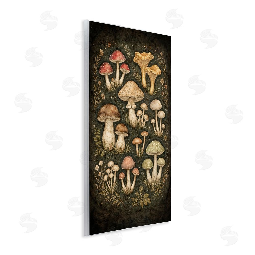 TOMCRE154835 Organic Sprouting Mushrooms Wall Plaque Home Decor Art Print