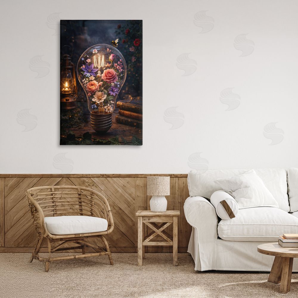 Sean McKinney Blooming Flowers in Light Bulb